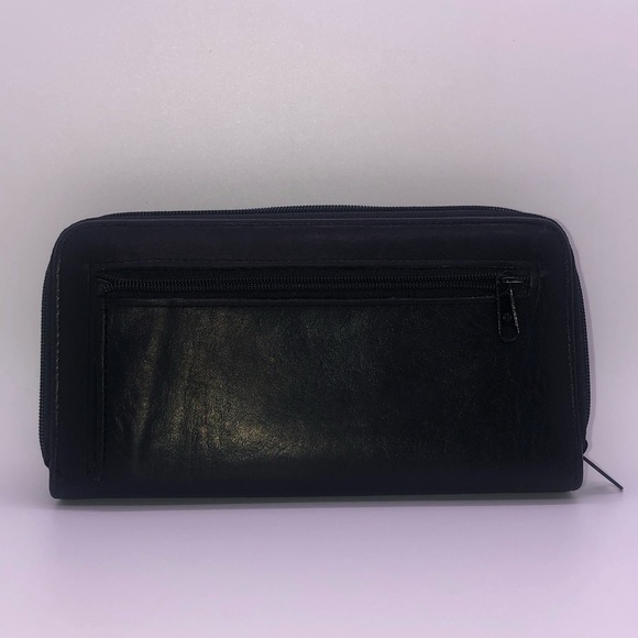 Buxton leather wallet with snap and zip closures - Picture 3 of 9